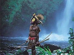 indígena yupno de Papua Nueva Guinea
