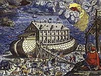 Arca de Noé según una Biblia alemana impresa en Nuremberg en 1570