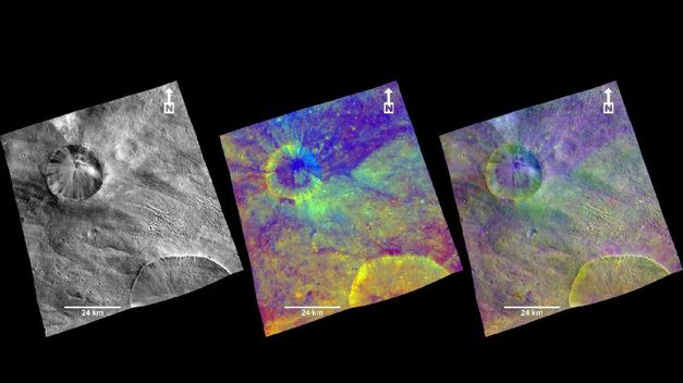 Los cráteres de Vesta, desde la misión Dawn de la NASA
