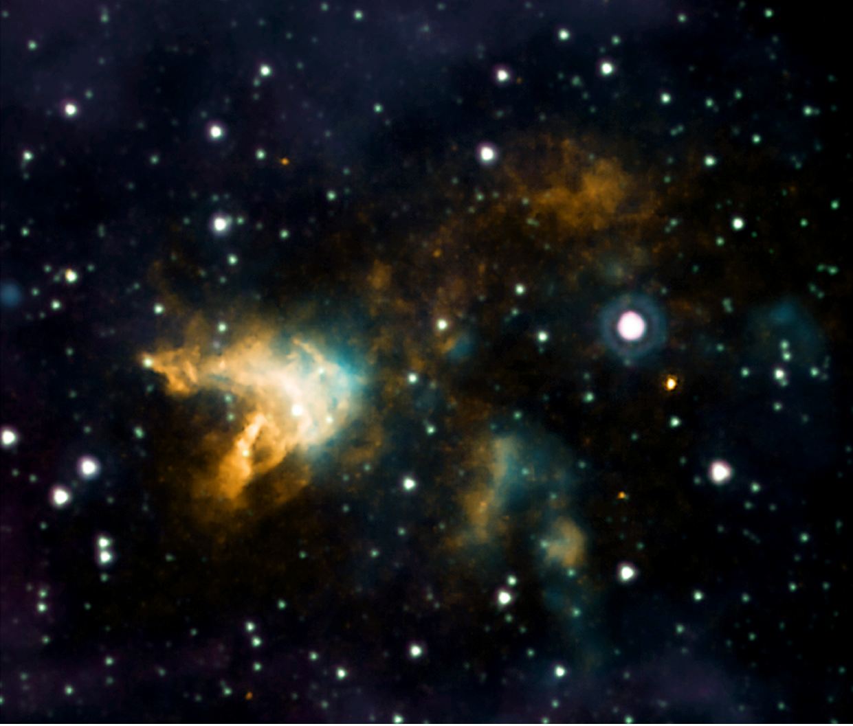 G350.1-0.3: es el remanente de una supernova que se encuentra a 14,700 a�os luz de la Tierra hacia el centro de la V�a L�ctea. Imagen: X-ray: NASA/CXC/SAO/I.Lovchinsky et al, IR: NASA/JPL-Caltech