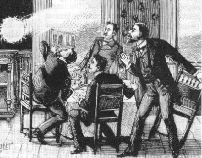 Rayo esferoidal en una ilustración del Siglo XIX, los rayos esferoidales se conocían ya en la antigüedad.