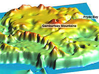 Cordillera subglacial Gamburtsev. Imagen: LDEO / M. Studinger