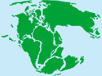 El supercontinente Pangea desuniéndose