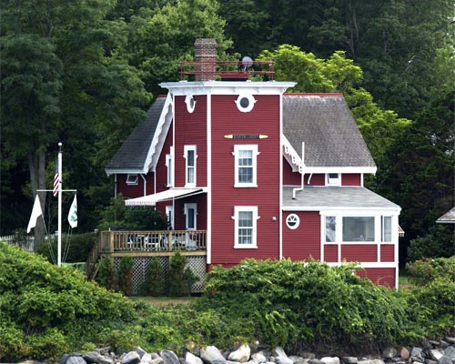 Faro privado en Conanicut, en Jamestown Rhode Island 