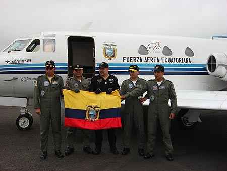 Avi�n de cero G T39 Sabreliner, desarrollado por la agencia civil EXA y la FAE. Foto: Agencia Espacial Civil Ecuatoriana EXA