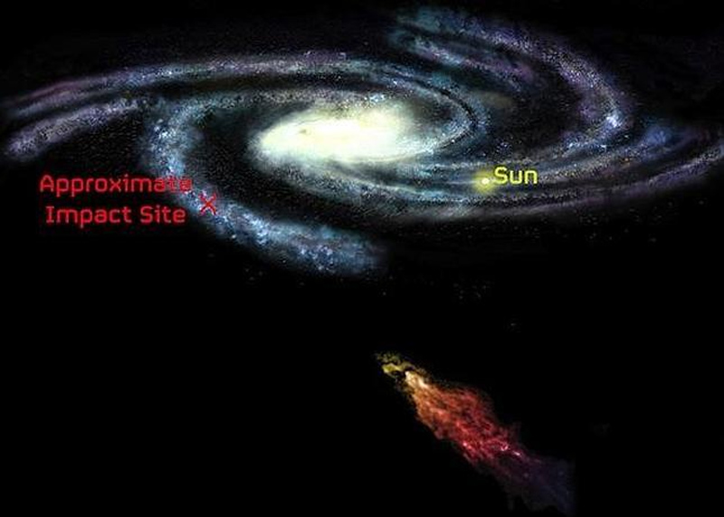 La masiva nube de gas llamada �nube de Smith�, viaja a 240 km por segundo y cuando impacte crear� de golpe decenas de miles de estrellas supermasivas.