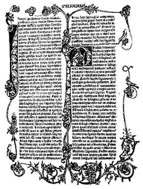 La Biblia de Gutemberg, una de las primeras obras impresas con tipos móviles de metal