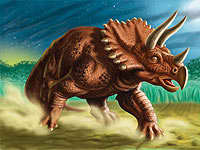 Versión artística de un Triceratops