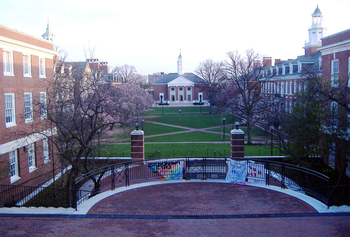 Campus de la Universidad Privada Johns Hopkins, una de las primeras de EE.UU. en materia de investigación.