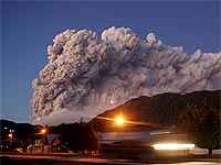 Erupción del volcán Chaitén. Foto: Héctor Flores